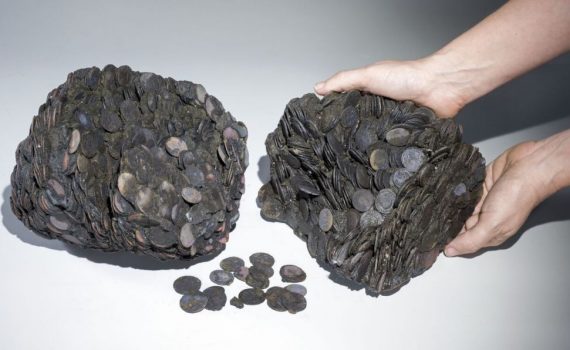 Ancient Bronze Roman Era Coins Found in Caesarea