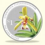 Singapore 2016 Silver $1 Orchid Coin - Cymbidium finlaysonianum