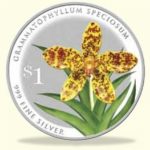 Singapore 2016 Silver $1 Orchid Coin - Grammatophyllum speciosum