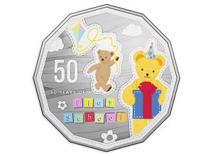 Australia 2016 Play School Commemorative 50 cent Big and Little Ted coin