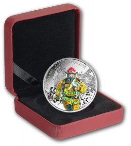 Canada 2016 Silver Firefighter $15 Coin in Box