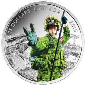 Canada 2016 Silver $15 Military Coin Reverse