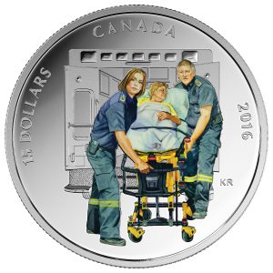 Canada 2016 Silver $15 Paramedics Coin Reverse