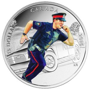 Canada 2016 Silver $15 Police Coin Reverse
