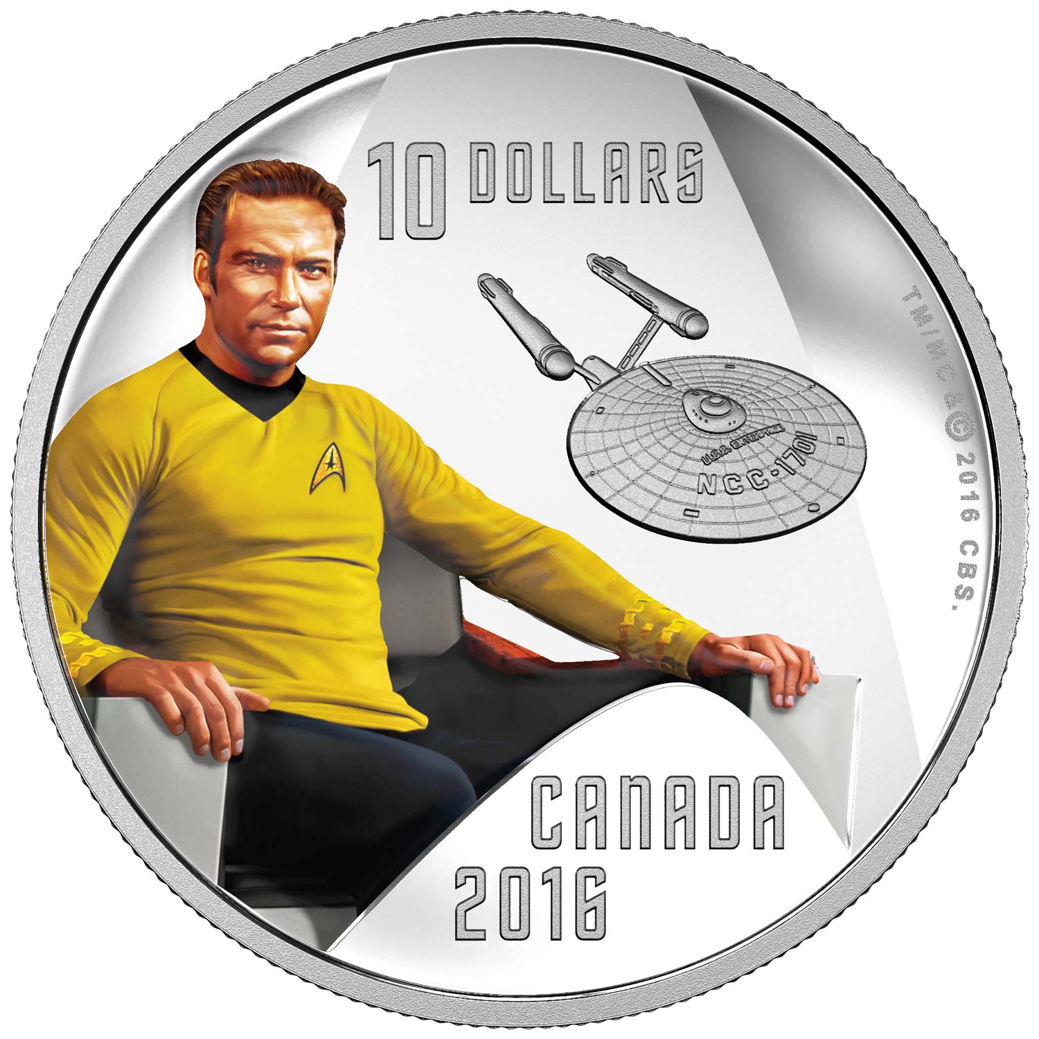 canada_2016_startrek_icons_kirk_rev Canada 2016 Star Trek Silver $10 Coin - Kirk and Enterprise