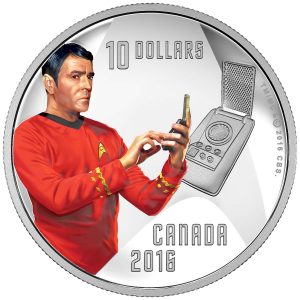 Canada 2016 Star Trek Silver $10 Coin - Scotty andCommunicator