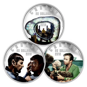 Canada 2016 Star Trek Classic Scenes Silver $20 Coin - 3 Coin Set