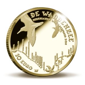 Dutch 2016 The Wadden Sea Gold 10 Euro coin Reverse