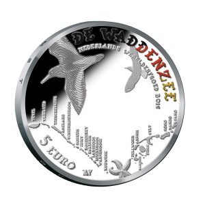 Dutch 2016 The Wadden Sea Silver 5 Euro coin Coloured for Germany
