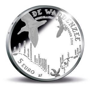 Dutch 2016 The Wadden Sea Silver 5 Euro coin Reverse