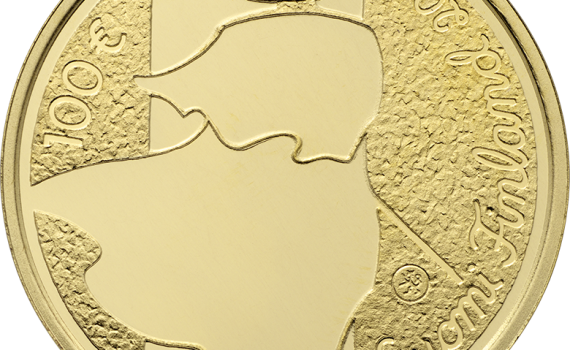 Finland 2016 Eino Leino Gold €100 Coin Reverse