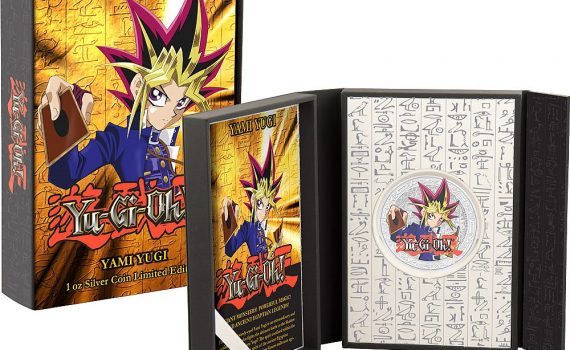2016 Yu-Gi-Oh Yami Yugi Silver coin from Nuie Printed Display Box
