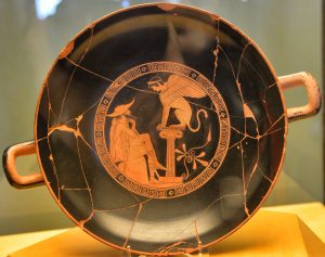 Ancient Greek Attic red-figured kylix (circa 470 BC), - Gregorian Etruscan Museum