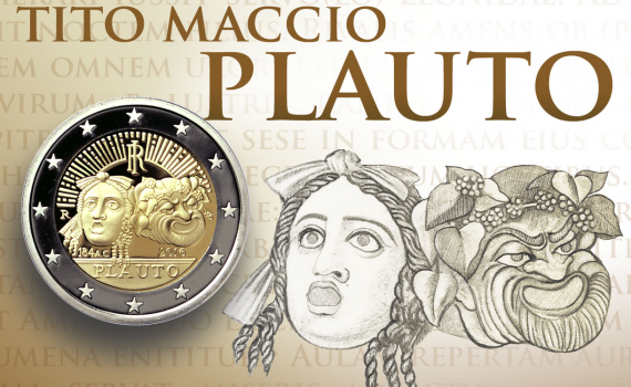 Italy 2016 Plautus Commemorative 2 Euro Coin Splash Image