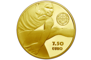 Portugal 2016 Eusébio Gold Proof €7.5 coin Reverse