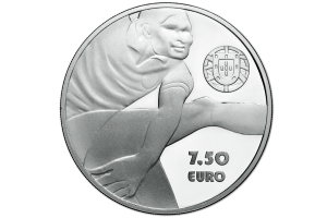 Portugal 2016 Eusébio Silver Proof €7.5 coin Reverse