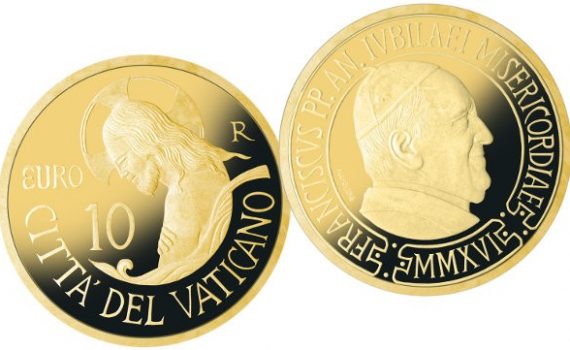 Vatican 2016 Gold 10 Euro Baptism Coin
