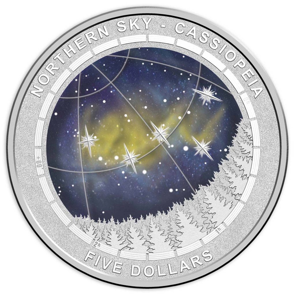 Australia 2016 Cassiopeia Domed Silver Coin Reverse