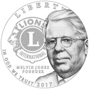 Obverse Design for the 2017 Lions Clun International Silver $1 Coin