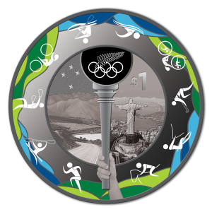 New Zealand 2016 Olympics Silver $1 Coin