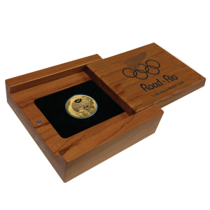 New Zealand 2016 Olympics Gold $10 Coin in Box