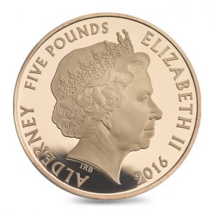 2016 Gold Alderney Crown Coin - 1966 World Cup Obverse