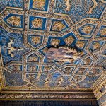 Ceiling of the Room of Lost Steps of Aljafería Palace at Zaragosa