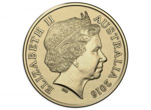 Australia 2016 Olympics Mob of Roos $1 Coin Obverse
