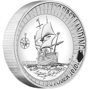 Australia 2016 Hartog First Landing Silver High Relief Coin Reverse