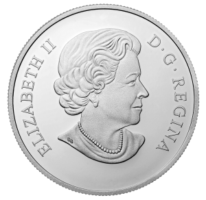 Canada 2016 $20 1oz Silver Bigleaf Maple Coin with Swarovski Crystal Obverse
