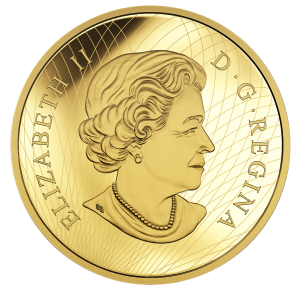 Canada 2016 5oz Gold $500 Maple Leaves Coin Obverse