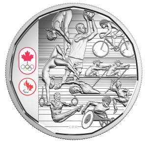 Canada 2016 Canadian Athletes Silver Olympic Dollar Coin Reverse