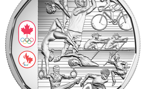Canada 2016 Canadian Athletes Silver Olympic Dollar Coin Reverse