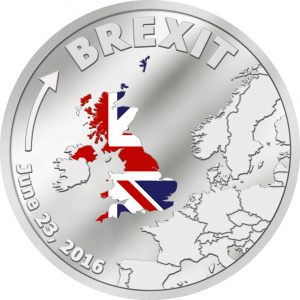 Cook Islands 2016 1Dollar BREXIT Silver Coin Reverse