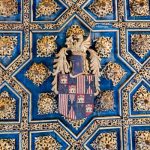 Ferdinand II of Aragon Coat of Arms in Aljafería Palace at Zaragosa
