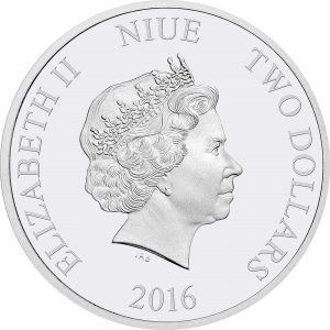 New Zealand 2016 Sirens Silver Coin Obverse from Creatures of Greek Mythology Series
