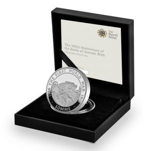 United Kingdom 2016 Silver £5 WWI Somme Box