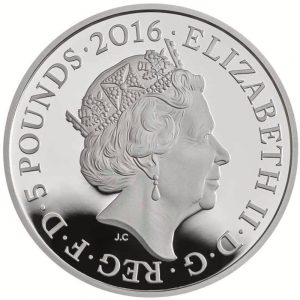 United Kingdom 2016 Silver £5 WWI Somme Obverse