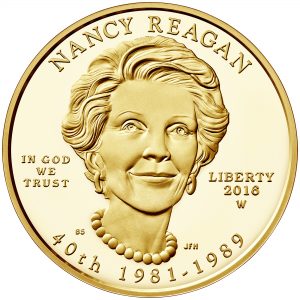 2016 Nancy Reagan First Spouse $10 Gold Coin Obverse