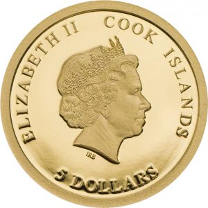 Cook Islands Gold 5 Dollar Brexit Proof Coin Obverse