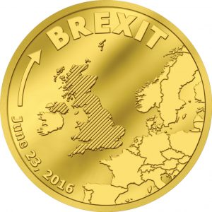 Cook Islands Gold 5 Dollar Brexit Proof Coin Reverse