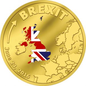 Cook Islands Gold 5 Dollar Brexit Proof Coin Reverse