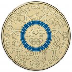 Australia 2016 Olympic Team $2 Coin - Blue Ring Reverse