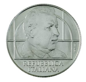 Italy 2016 Silver 5 Euro Benedetto Croce Coin Obverse