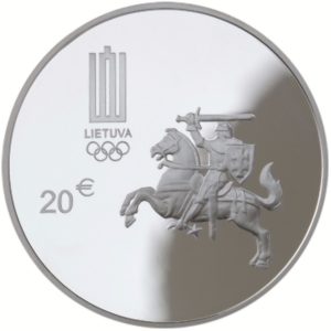 Lithuania 2016 Olympics Silver €20 Coin Obverse