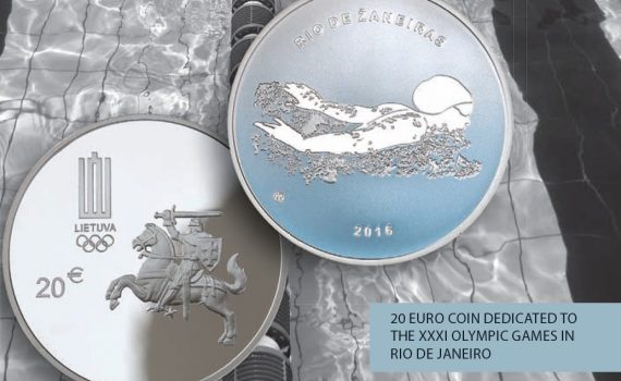 Lithuania 2016 Olympics Silver €20 Coin Splash Image