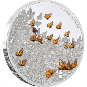 New Zealand 2016 Monarch Butterfly Silver Coin Reverse