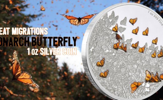 New Zealand 2016 Monarch Butterfly Silver Coin splash image