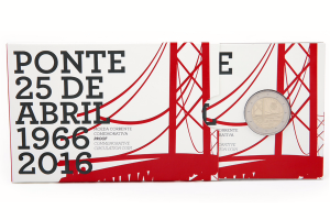 Portugal 2016 25 De Abril Bridge Commemorative €2 Proof Coin Packaging