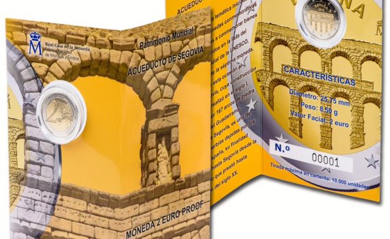 Spain 2016 €2 Proof Coin Segovia Aqueduct in Packaging